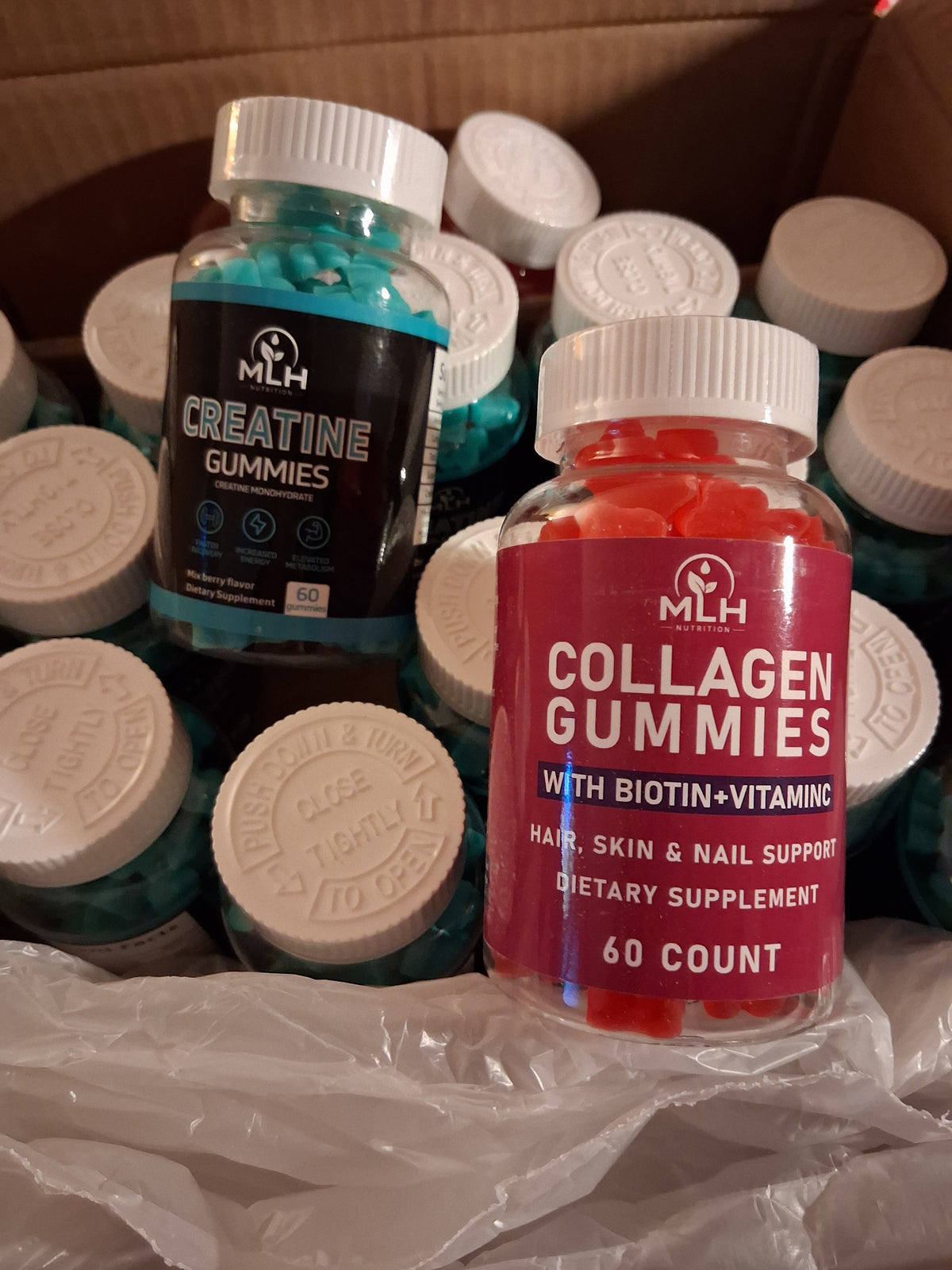 MLH nutrition-Collagen Protein Gummies with BIOTIN/VITAMIN C, supports skin, nails, hair
