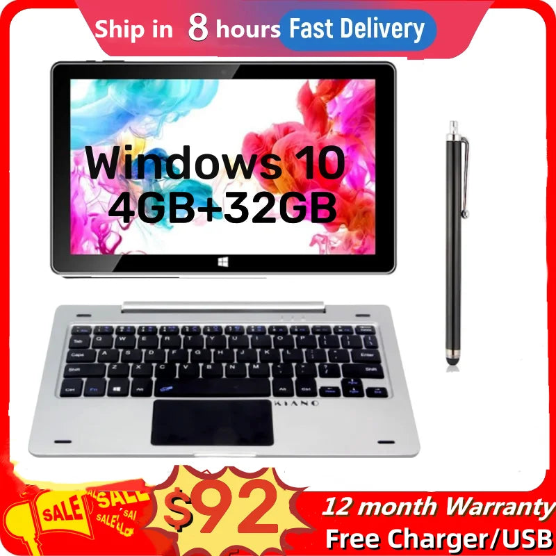 4GB DDR RAM 32GB ROM WINDOWS 10 Tablet