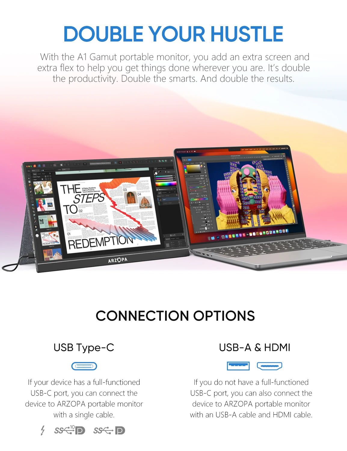 15.6'' Portable Monitor FHD 1080P IPS
