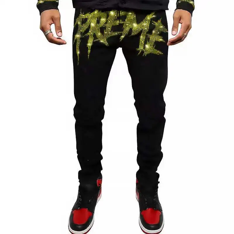 Men Trend Black Ripped Jeans
