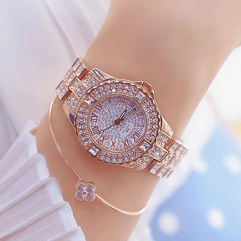 Women Diamond Gold Wrist Watches