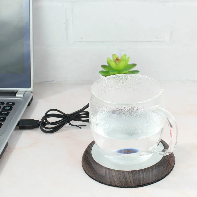 USB Wood Grain Cup Warmer