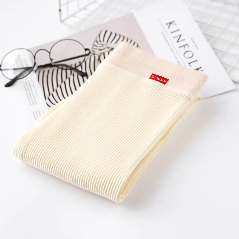 Ribbed High Waist Warm Leggings