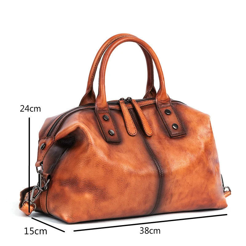 Women Genuine Cowhide Leather Handbag