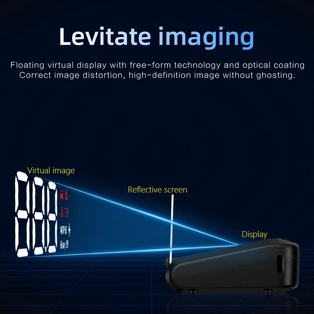C100 HUD Head Up Display Windshield Projector Speedometer