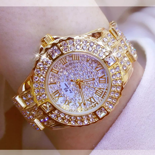 Women Diamond Gold Wrist Watches