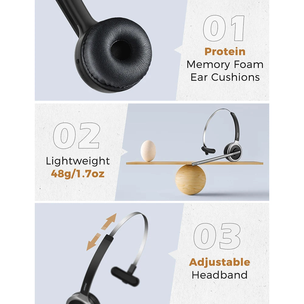 M5 Bluetooth Headset for Call Center