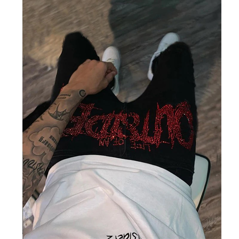 Men Trend Black Ripped Jeans