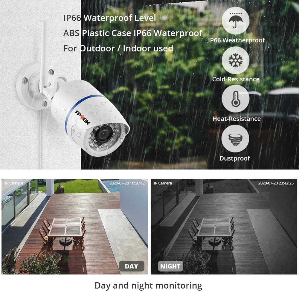 4MP 1080P Outdoor WiFi Security IP Camera