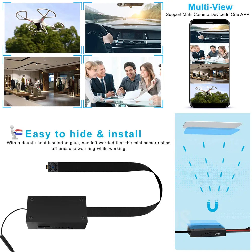 Mini 1080P DIY Portable WiFi IP Body Camera
