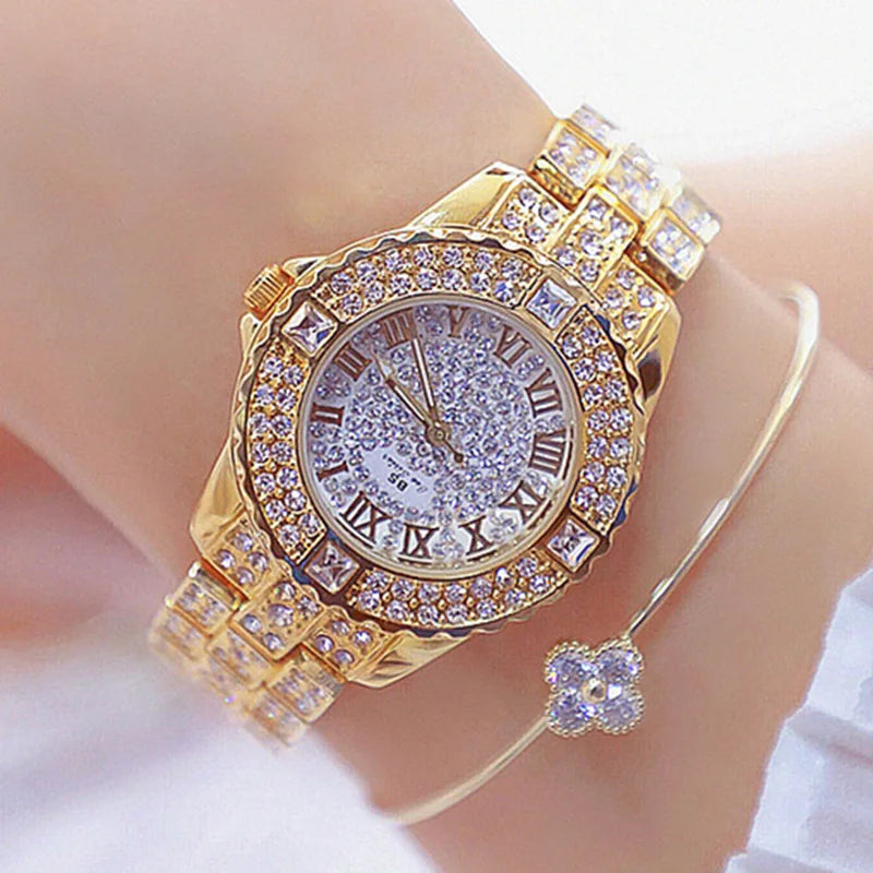 Women Diamond Gold Wrist Watches