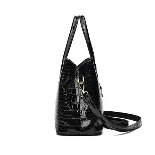 Ladies PU Leather Patent Leather Handbag
