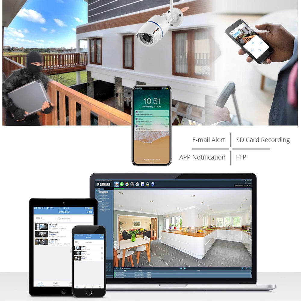 4MP 1080P Outdoor WiFi Security IP Camera