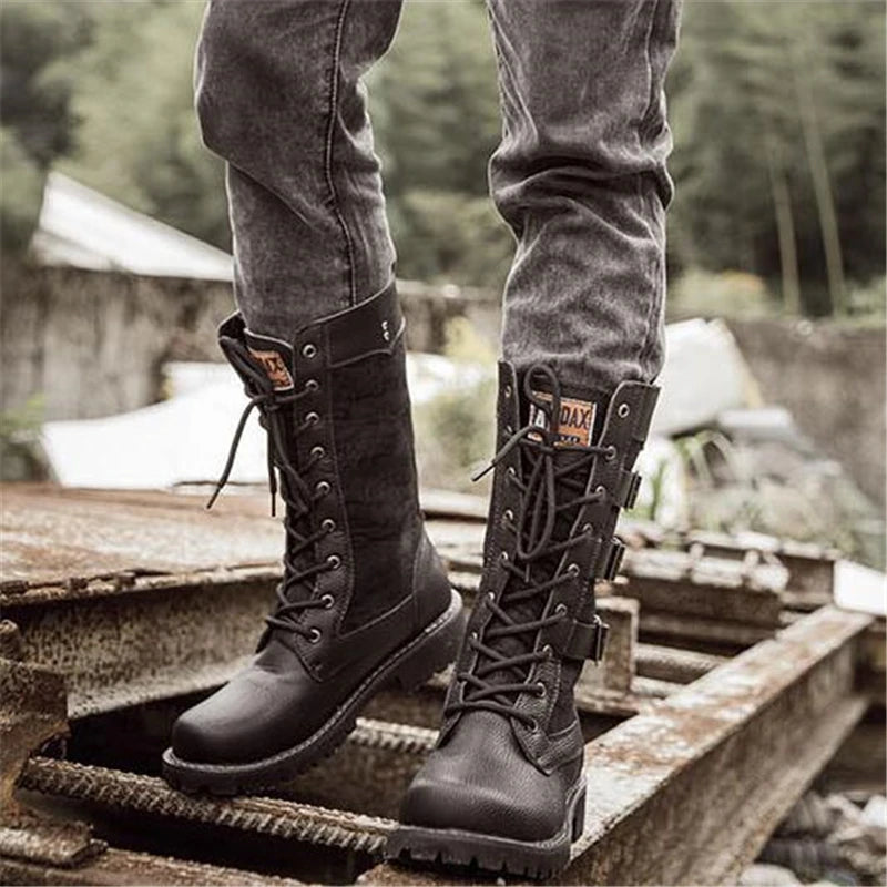 Men's Leather Motorcycle Boots