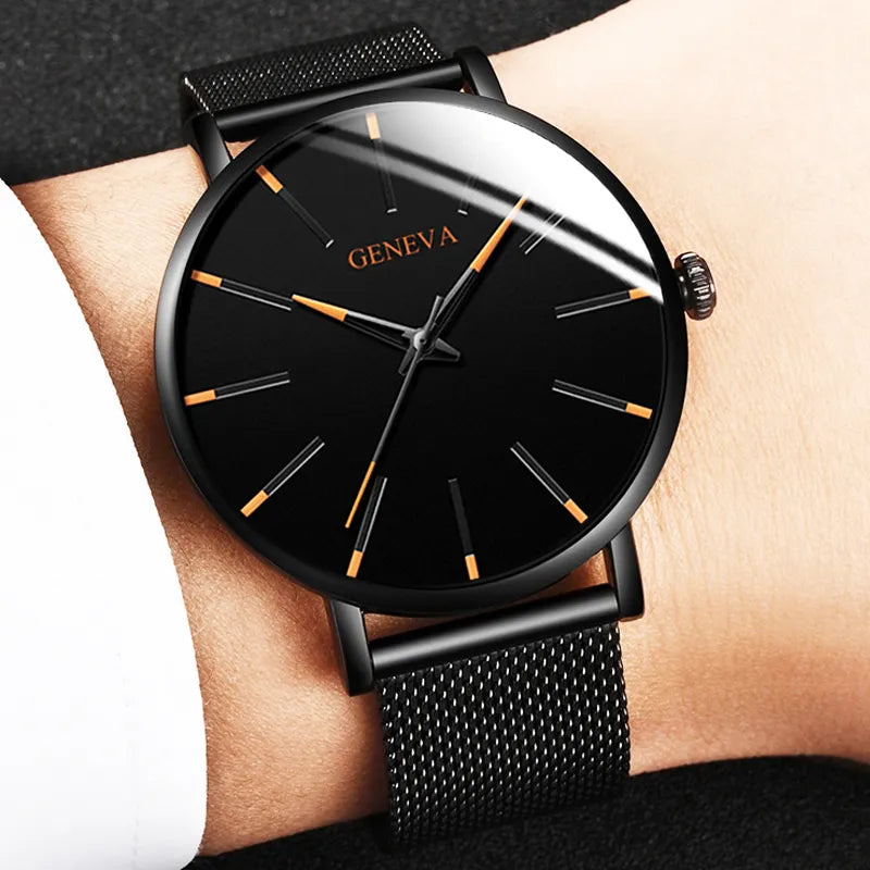 Men Minimalist Ultra Thin Watches