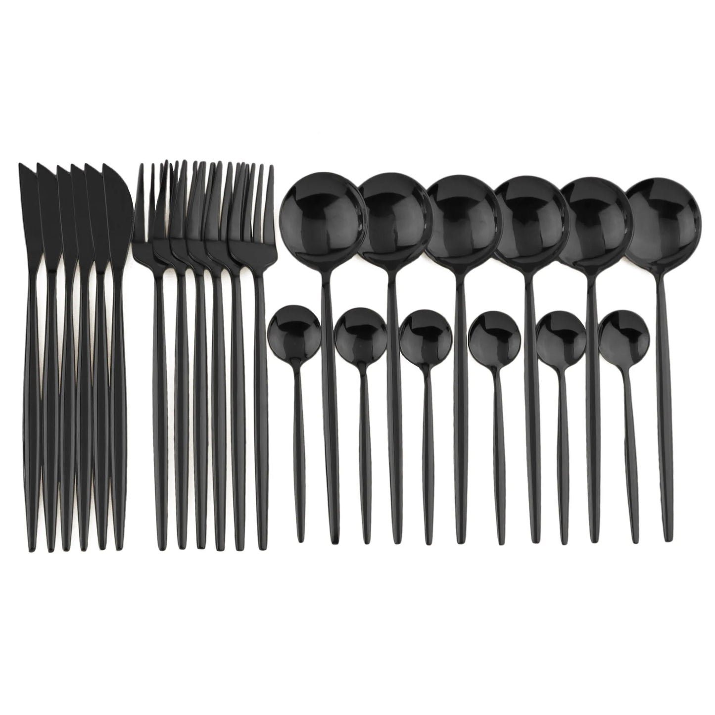 24-Piece Purple Cutlery Silverware Set