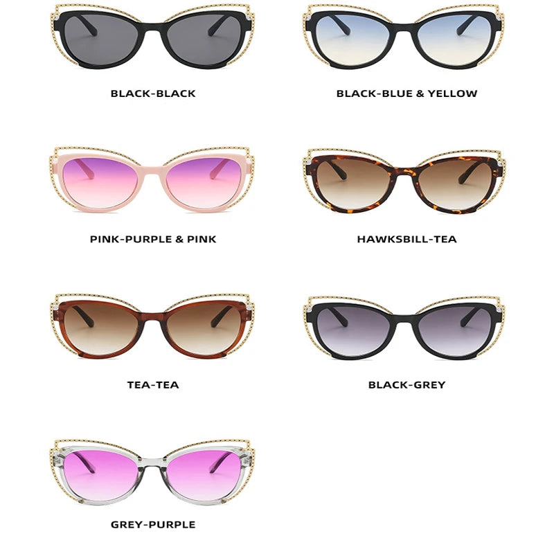 Women Men Cat Eye Sunglasses