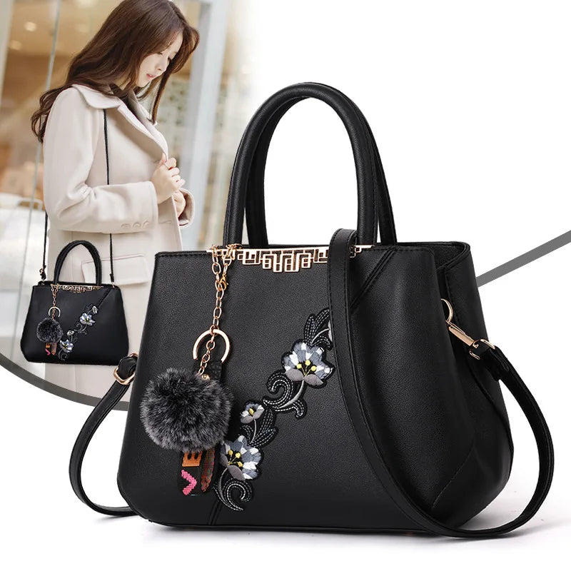 Women Leather Embroidered Handbags