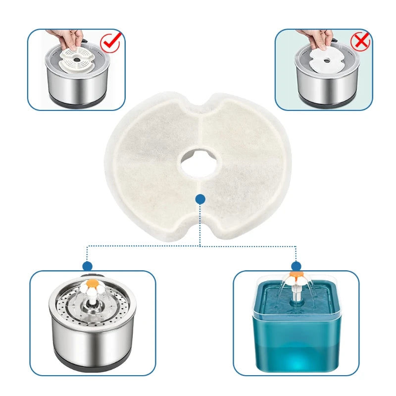 4 Pcs Water Drinking Fountain Filter