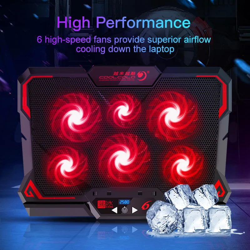 17inch Gaming Laptop Cooler Six Fan
