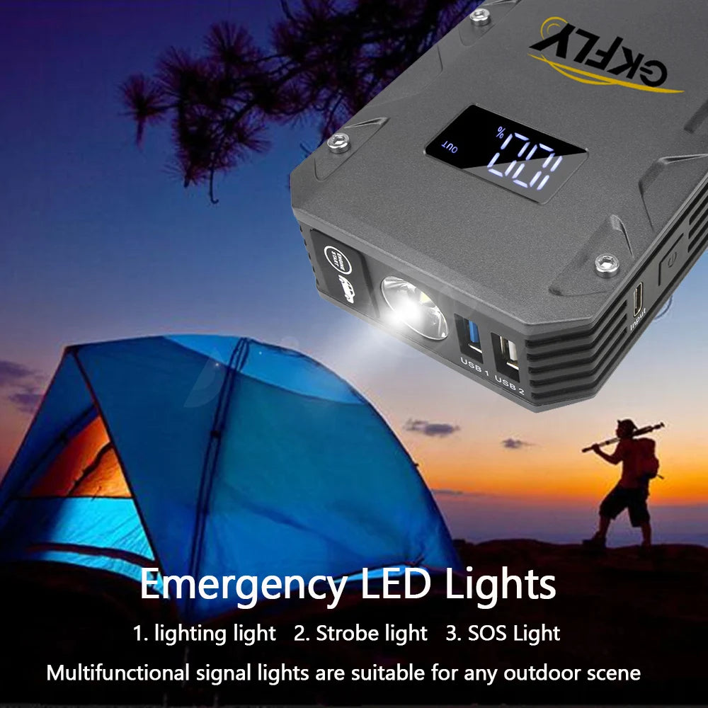 2000A High Power Car Jump Starter Portable 6.0L/Diesel