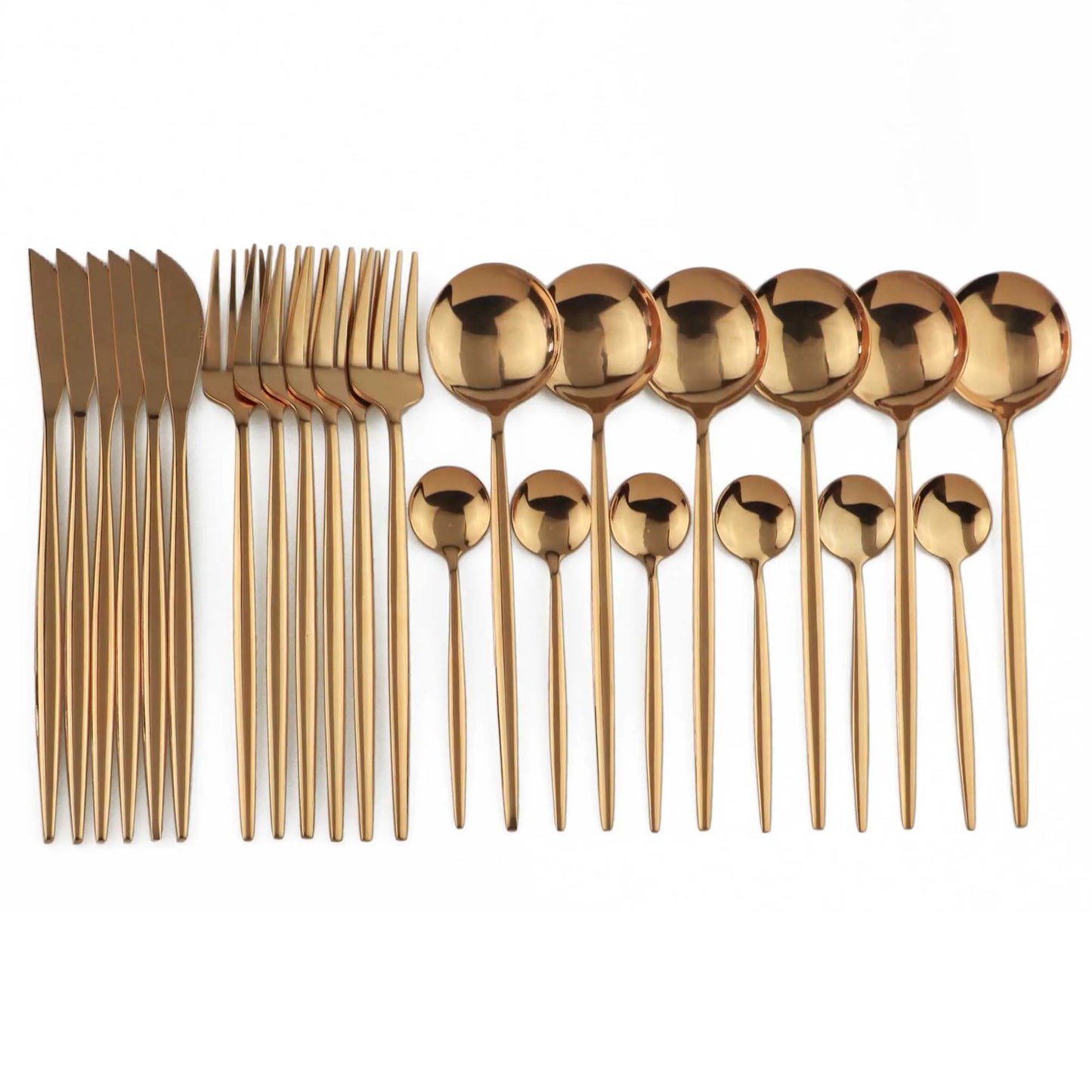 24-Piece Purple Cutlery Silverware Set