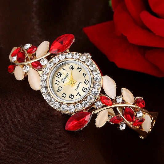 Women Luxury Diamonds Bangle Wrist Watch