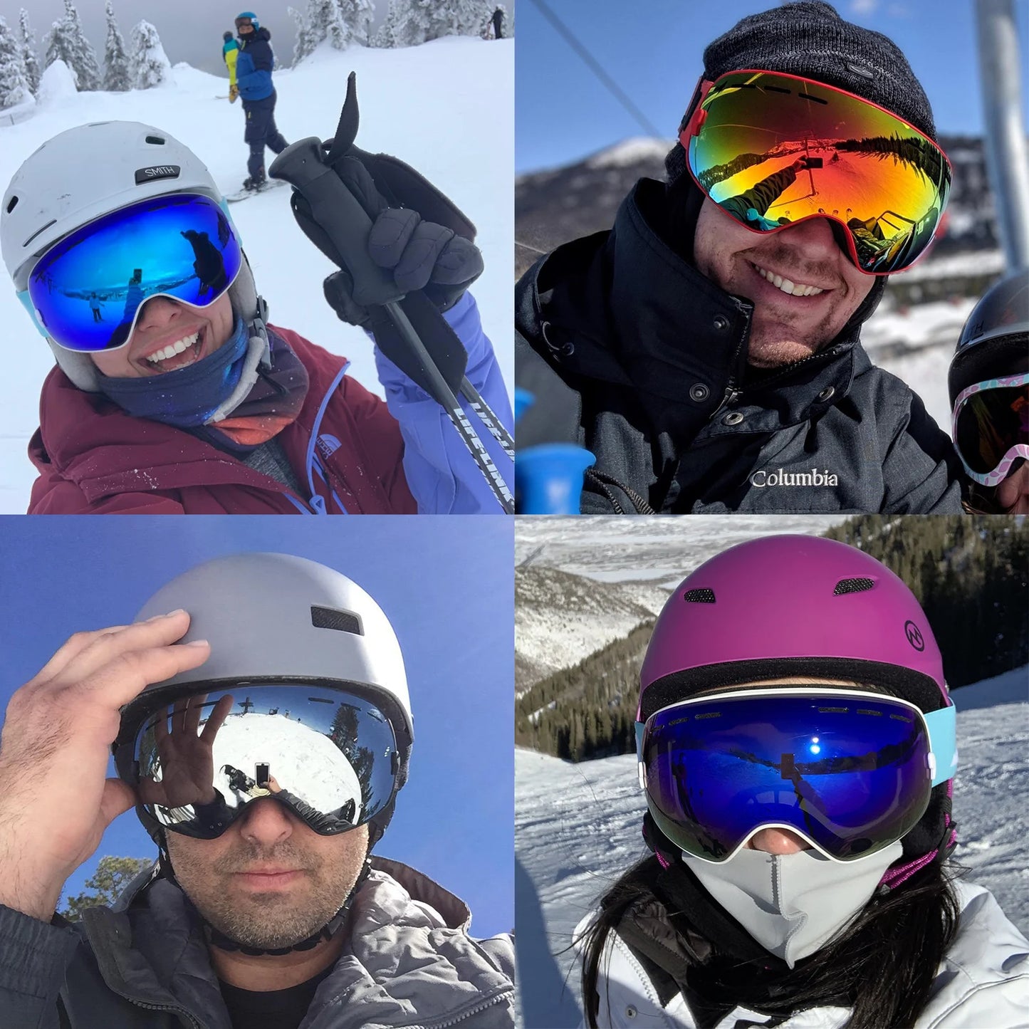 Double Layers UV400 Anti-fog goggles