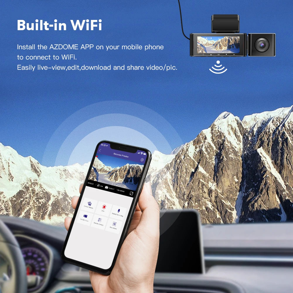 Car DVR M550-3CH 4K Dash Cam