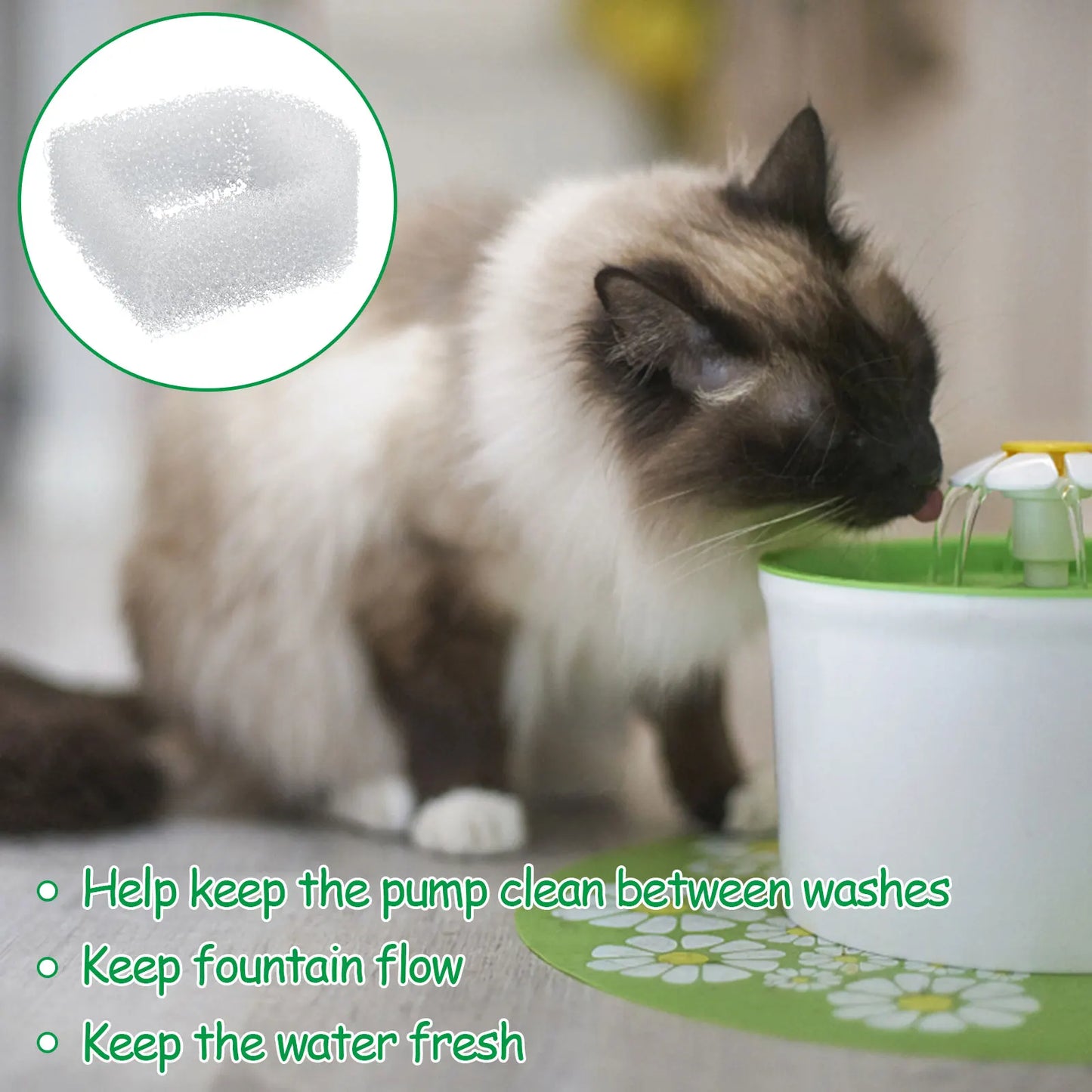 30pcs Pet Water Fountain Foam Pre-Filter