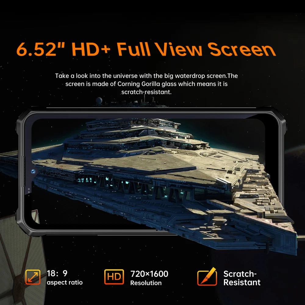 8GB+128GB 6.5"HD+15600mAh Smartphone