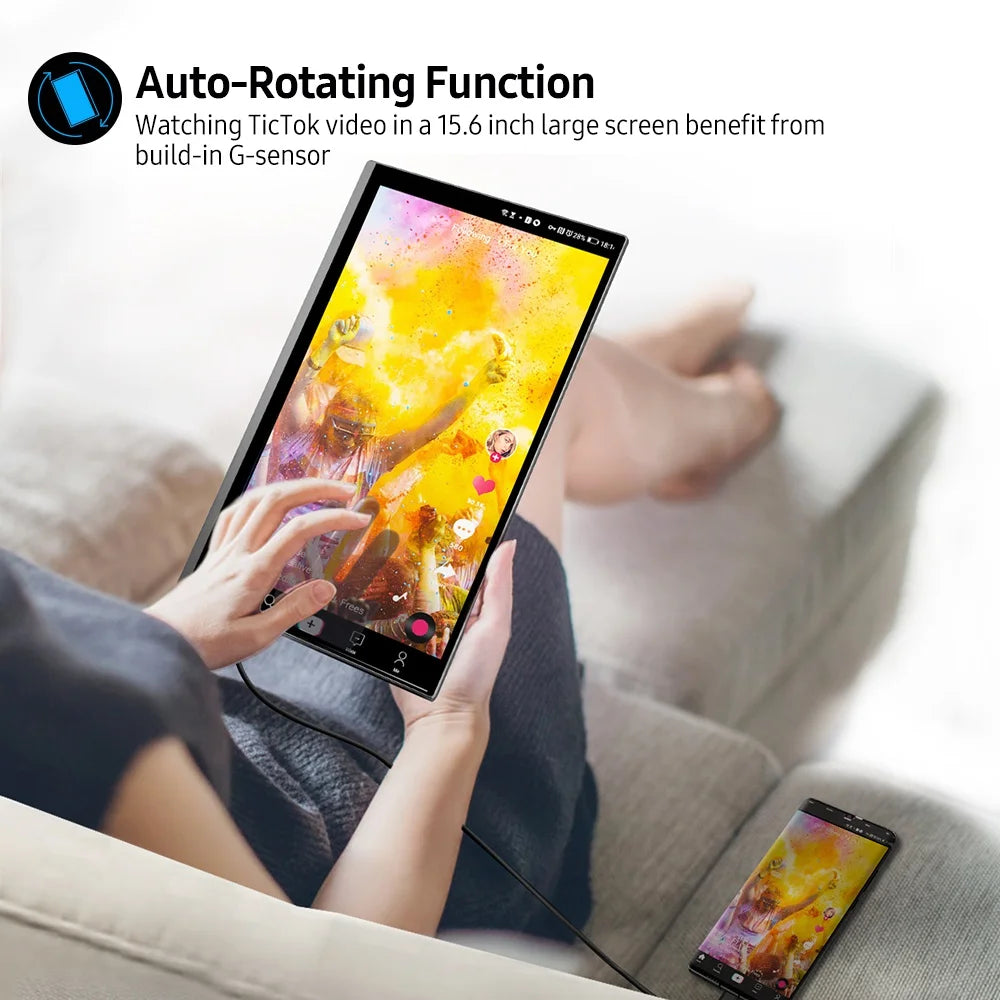 Touchscreen Gravity Sensor 4K Portable Monitor