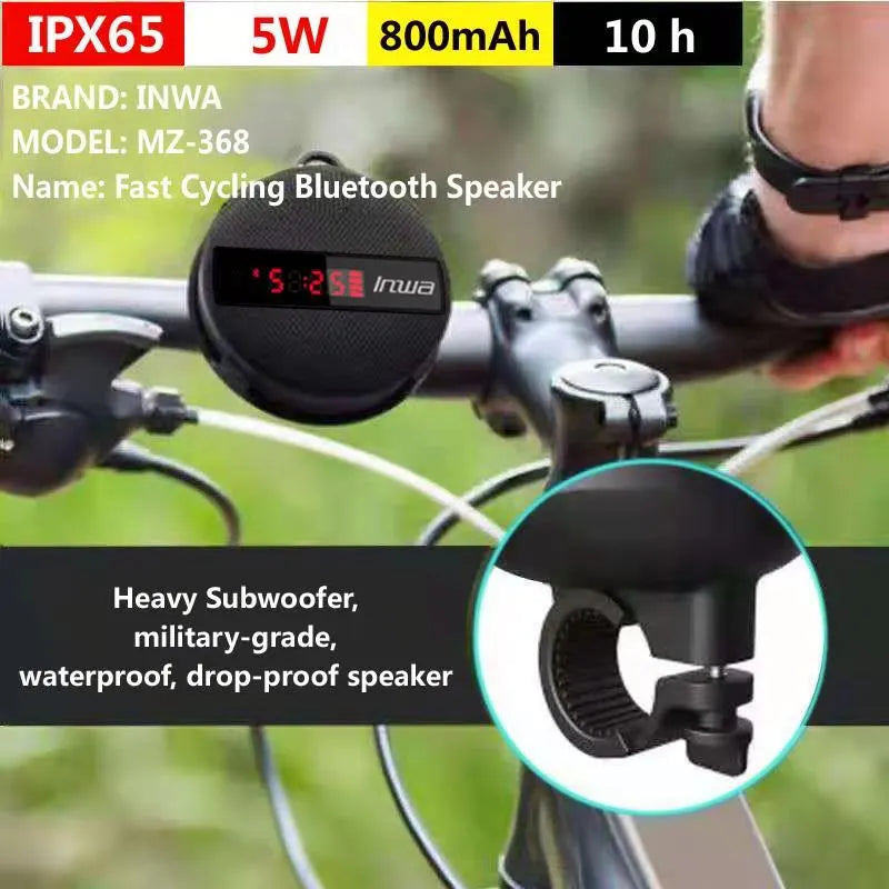 Smart LED digital display wireless cycling Bluetooth speaker