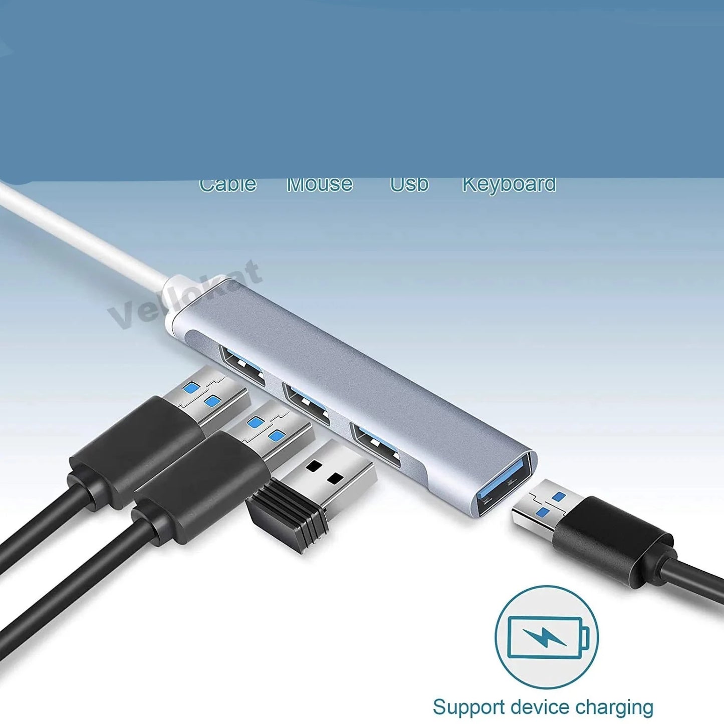 Compact 4-Port USB Hub
