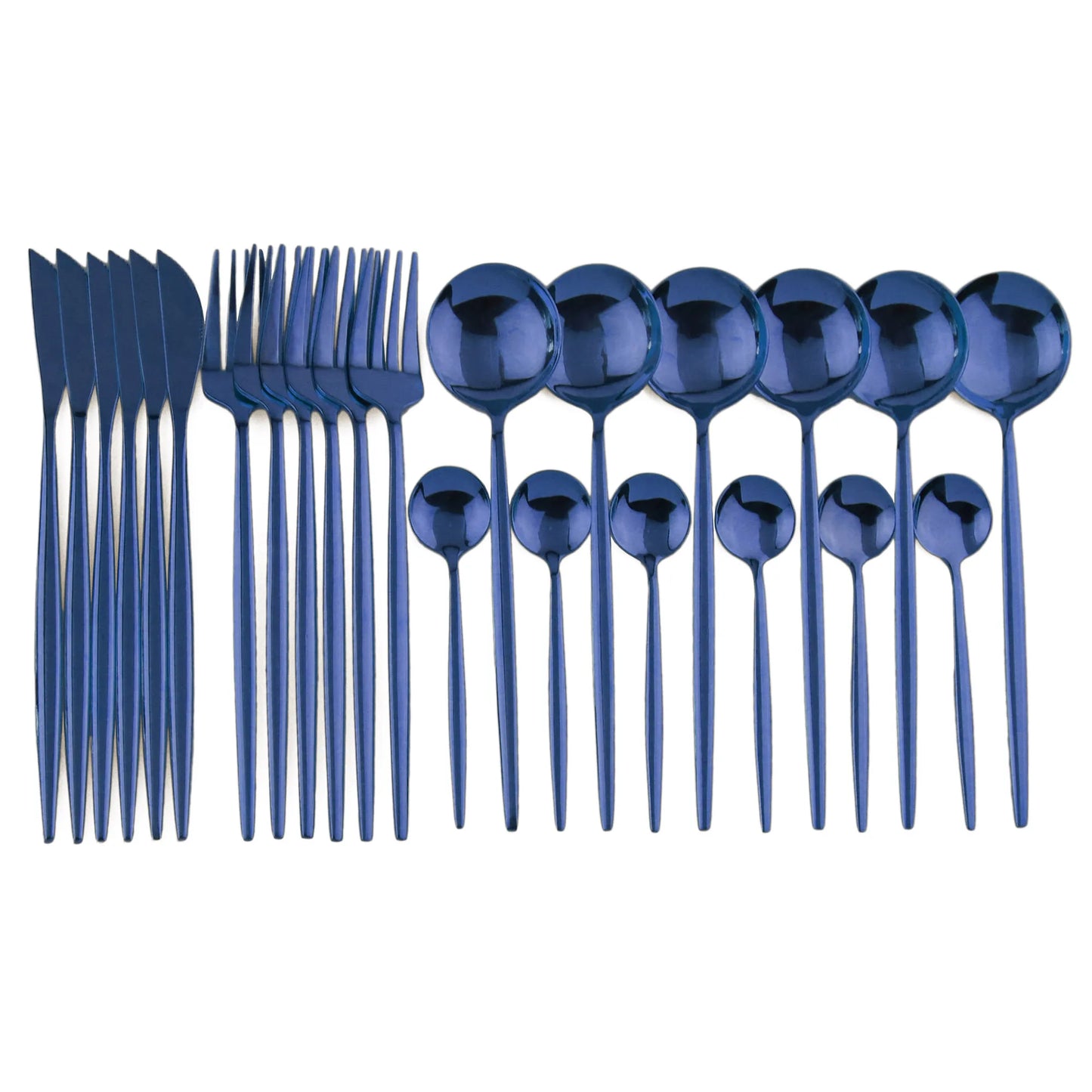 24-Piece Purple Cutlery Silverware Set