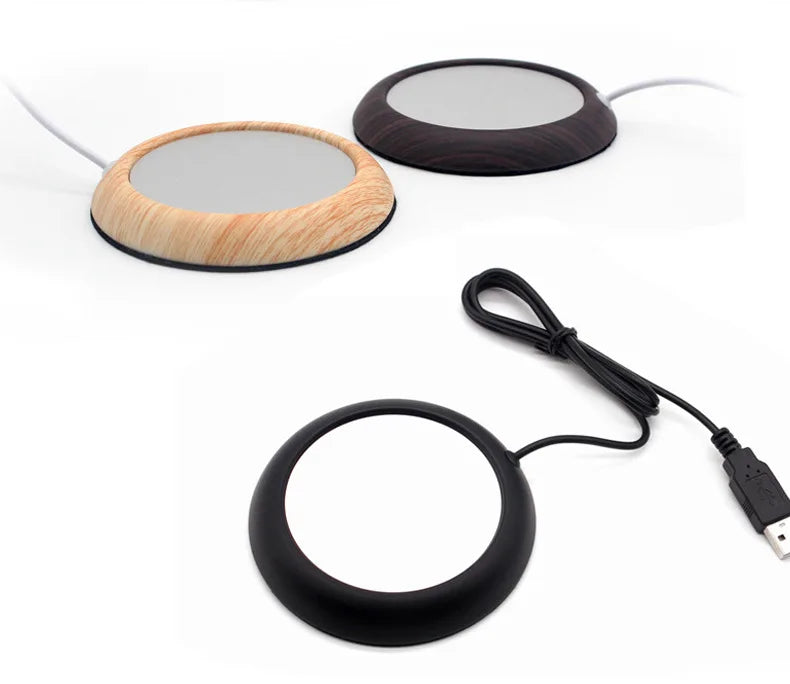 USB Wood Grain Cup Warmer