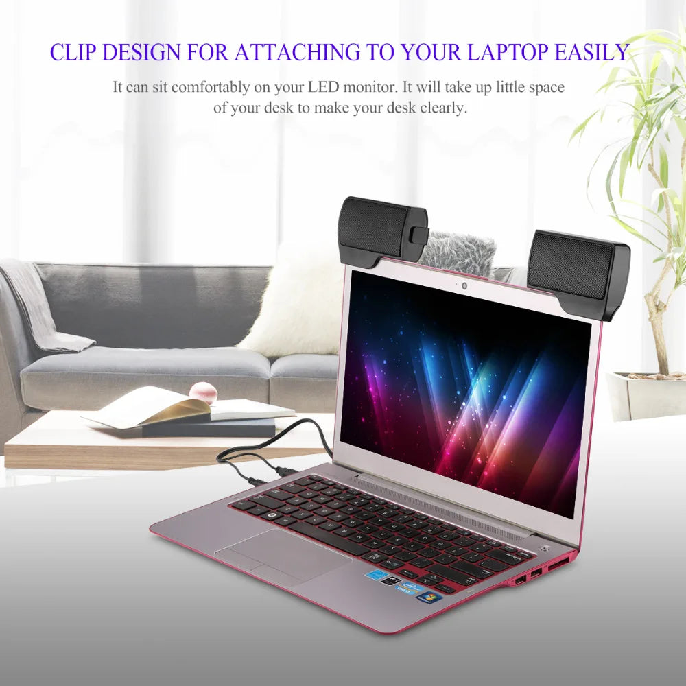 Portable Computer Mini USB Stereo Speaker