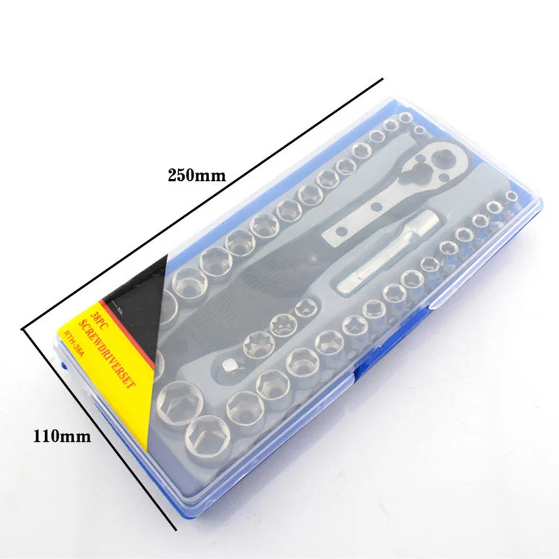 38 In 1 Torque Wrench Socket Set