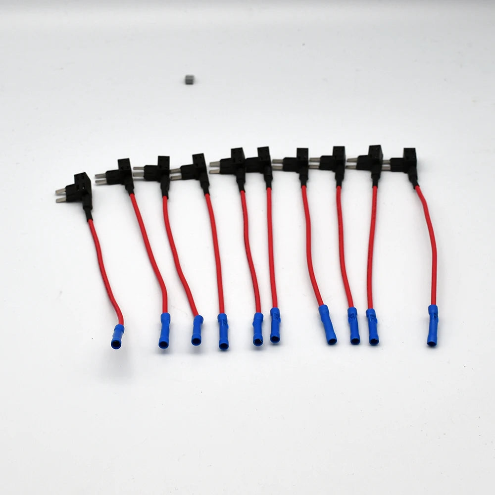 10pcs12V MINI SMALL MEDIUM Size Car Fuse Holder Add-a-circuit TAP Adapter Micro Mini Standard ATM Blade Fuse