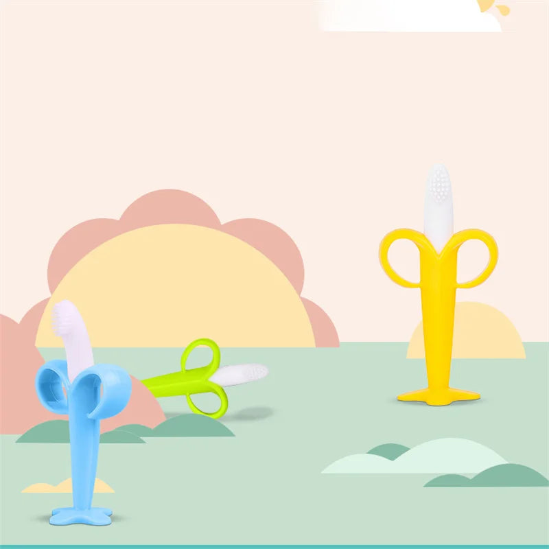 Baby BPA Free Banana Shape Toothbrush