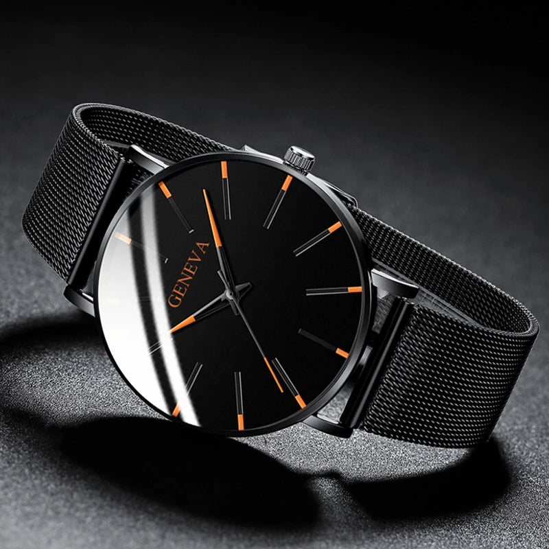 Men Minimalist Ultra Thin Watches