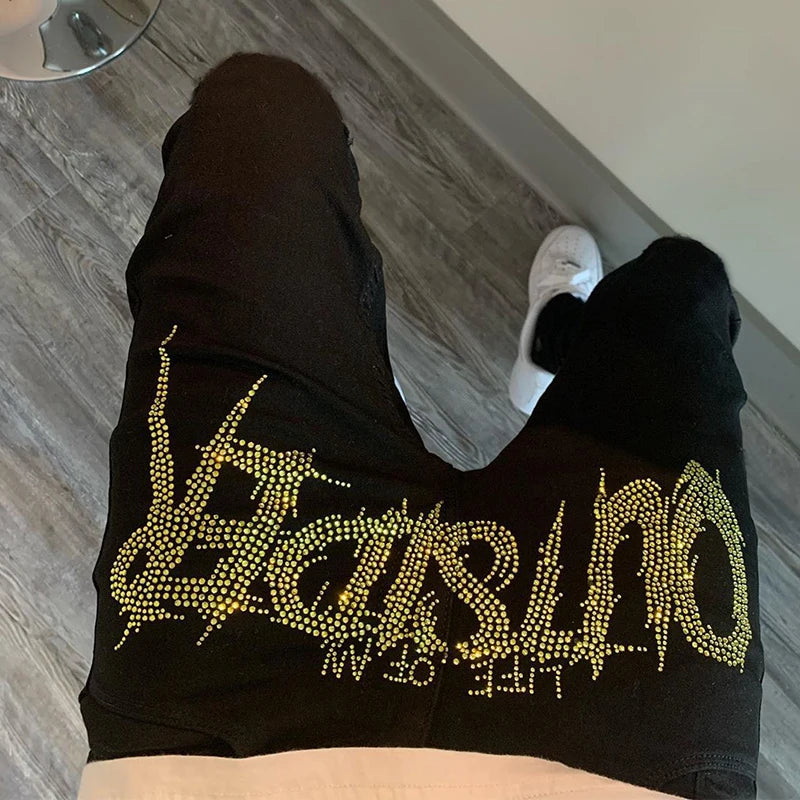 Men Trend Black Ripped Jeans