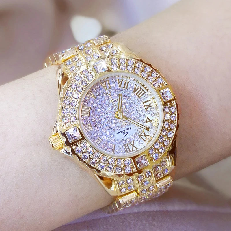 Women Diamond Gold Wrist Watches