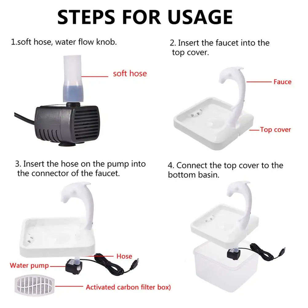 5 Stage Filtration Pet Water Fountain
