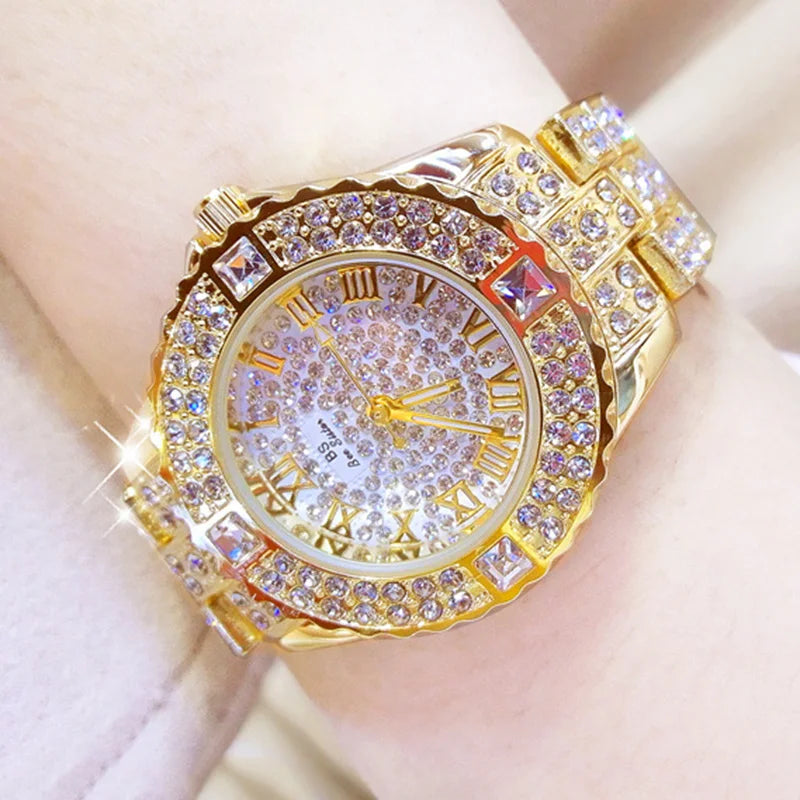 Women Diamond Gold Wrist Watches