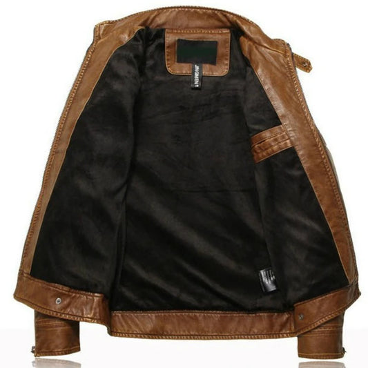 Men's Classic PU Leather Jacket