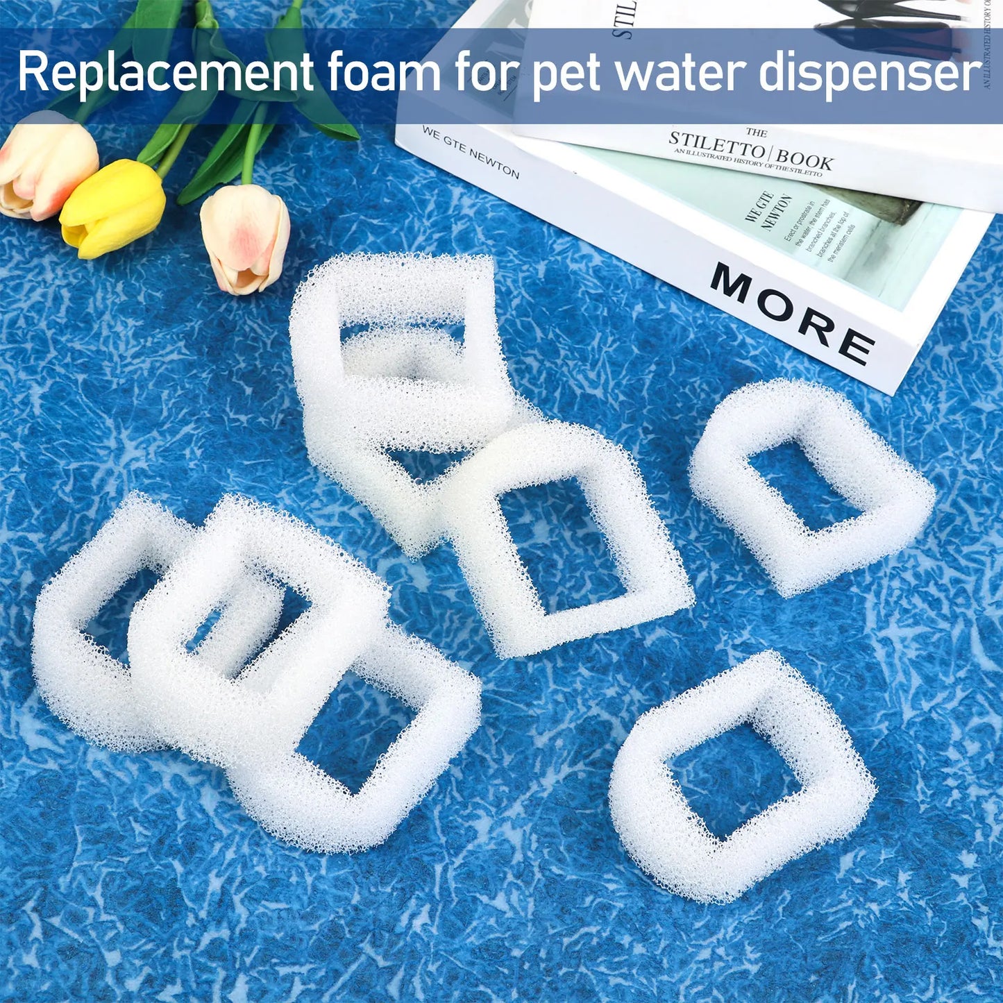 30pcs Pet Water Fountain Foam Pre-Filter