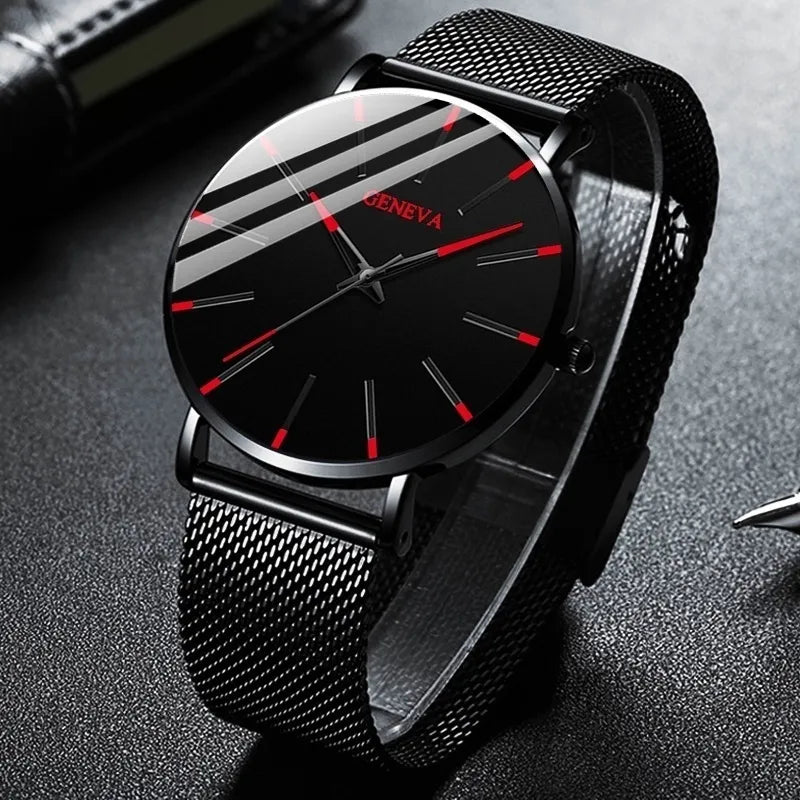 Men Minimalist Ultra Thin Watches