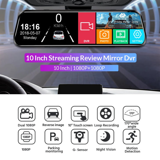 Car Dvr 10 Touch Screen Dash Cam