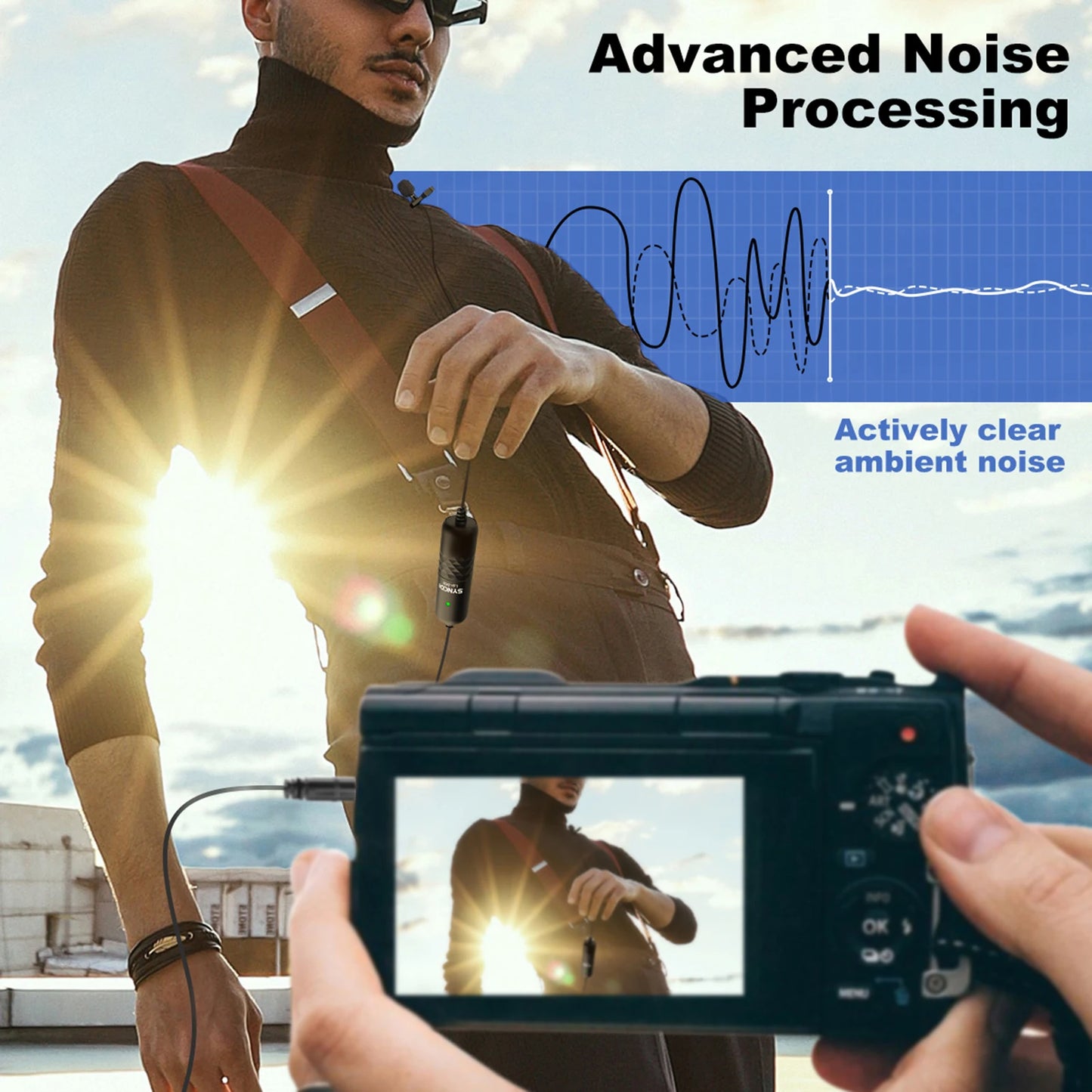 Long Cable Clip-on Omnidirectional Microphone